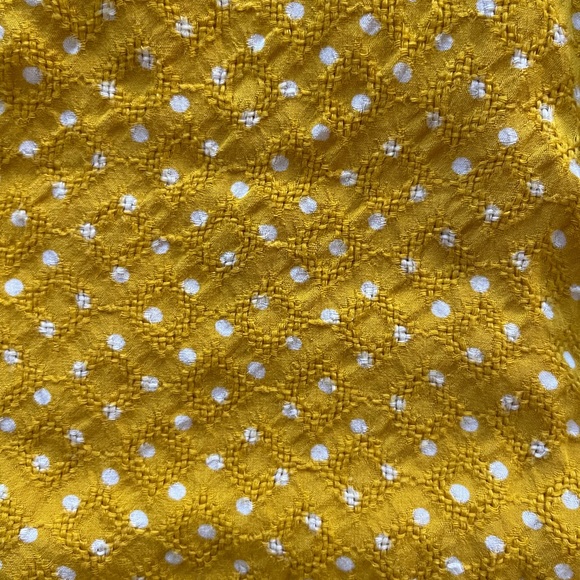 Anthropologie Maeve Yellow Polka Dot Blouse - size 4 - Picture 5 of 7